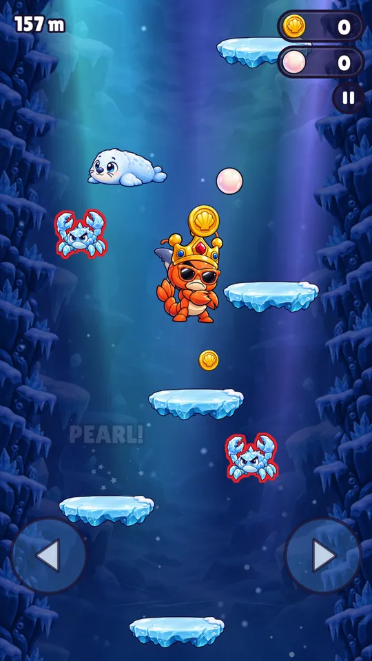 Slippery ice floes in the Frozen Sea